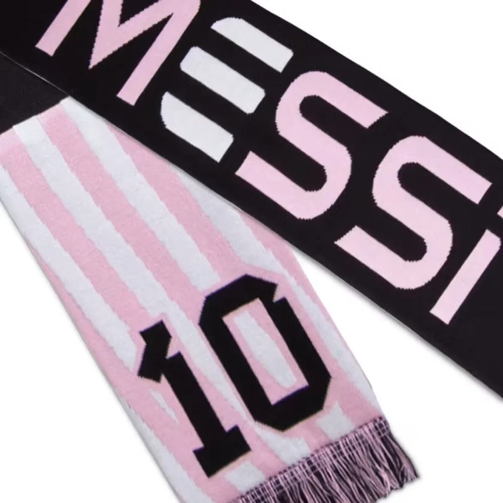 Adidas Inter Miami CF Lionel Messi Scarf JJ4393 Black Pink #10 Neck Wrap